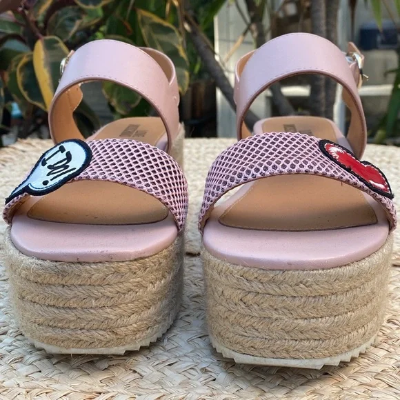 Love Moschino fun I DO pink espadrille sandals - Picture 9 of 14